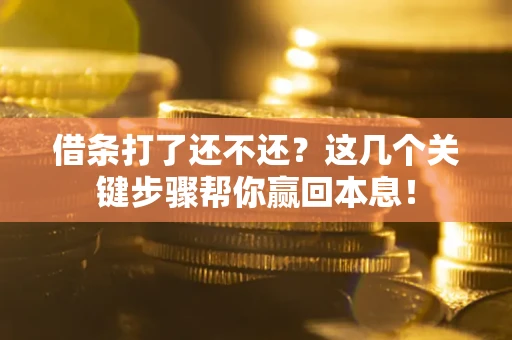 济南借条打了还不还？这几个关键步骤帮你赢回本息！