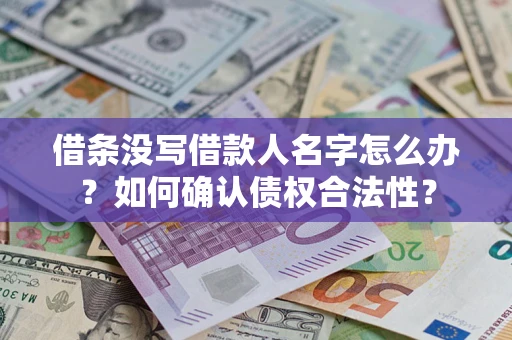济南借条没写借款人名字怎么办？如何确认债权合法性？