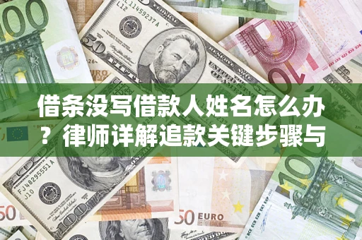 济南借条没写借款人姓名怎么办？律师详解追款关键步骤与证据链构建