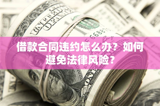 济南借款合同违约怎么办？如何避免法律风险？